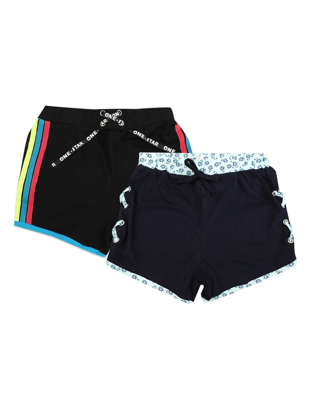 

V-Mart Girls Pack of 2 Shorts, Black
