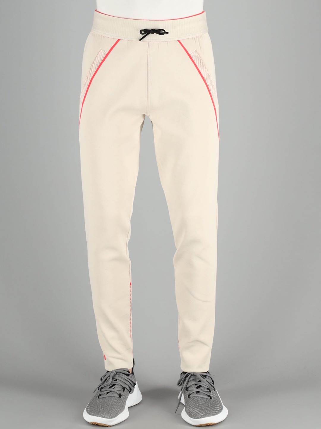 

FREESOUL Men Cream-Coloured Solid Joggers