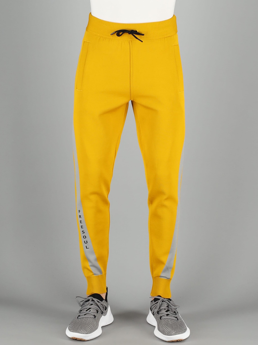 

FREESOUL Men Yellow Solid Joggers
