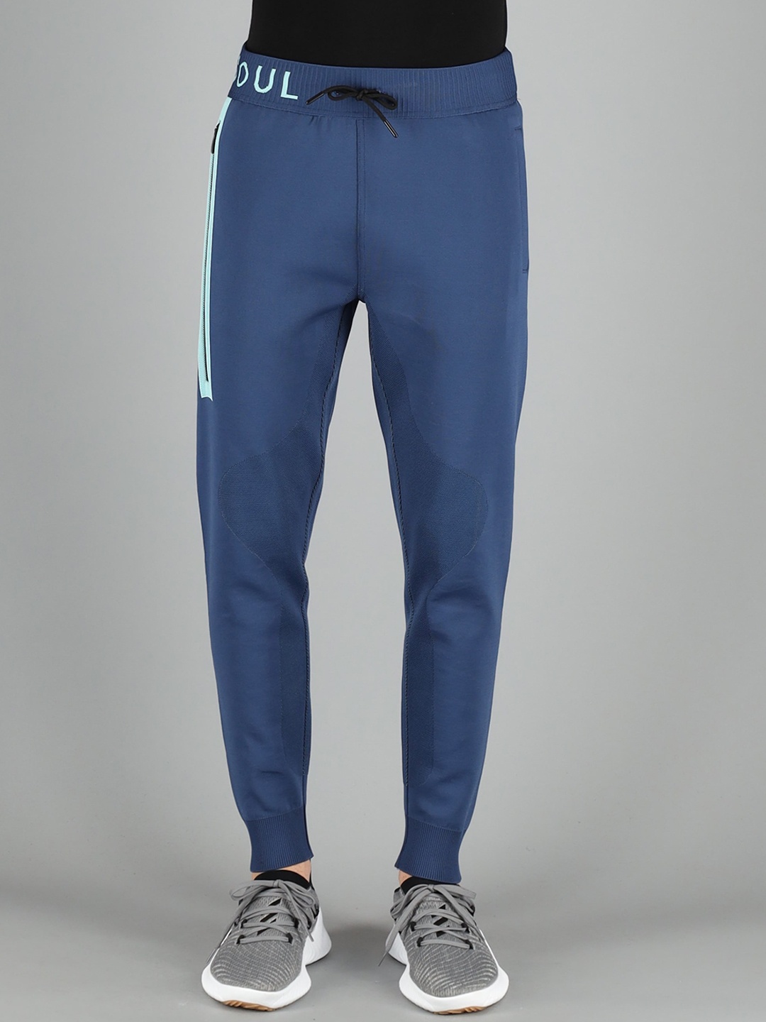 

FREESOUL Men Teal Blue Solid Joggers