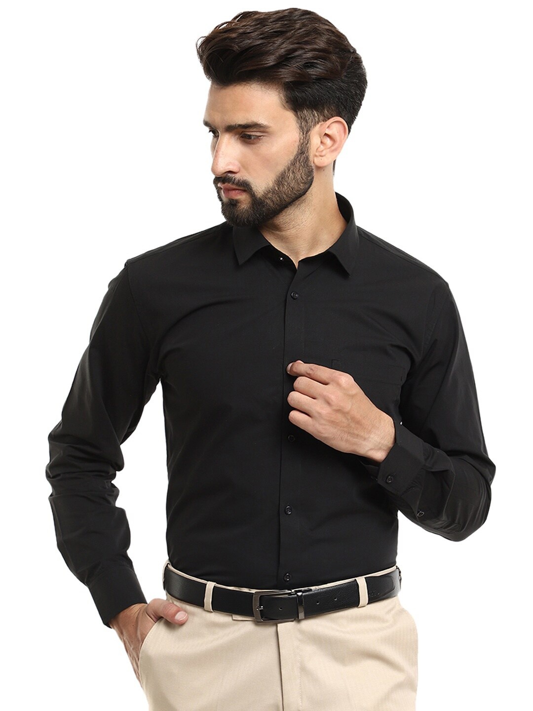 

V-Mart Men Black Classic Formal Shirt