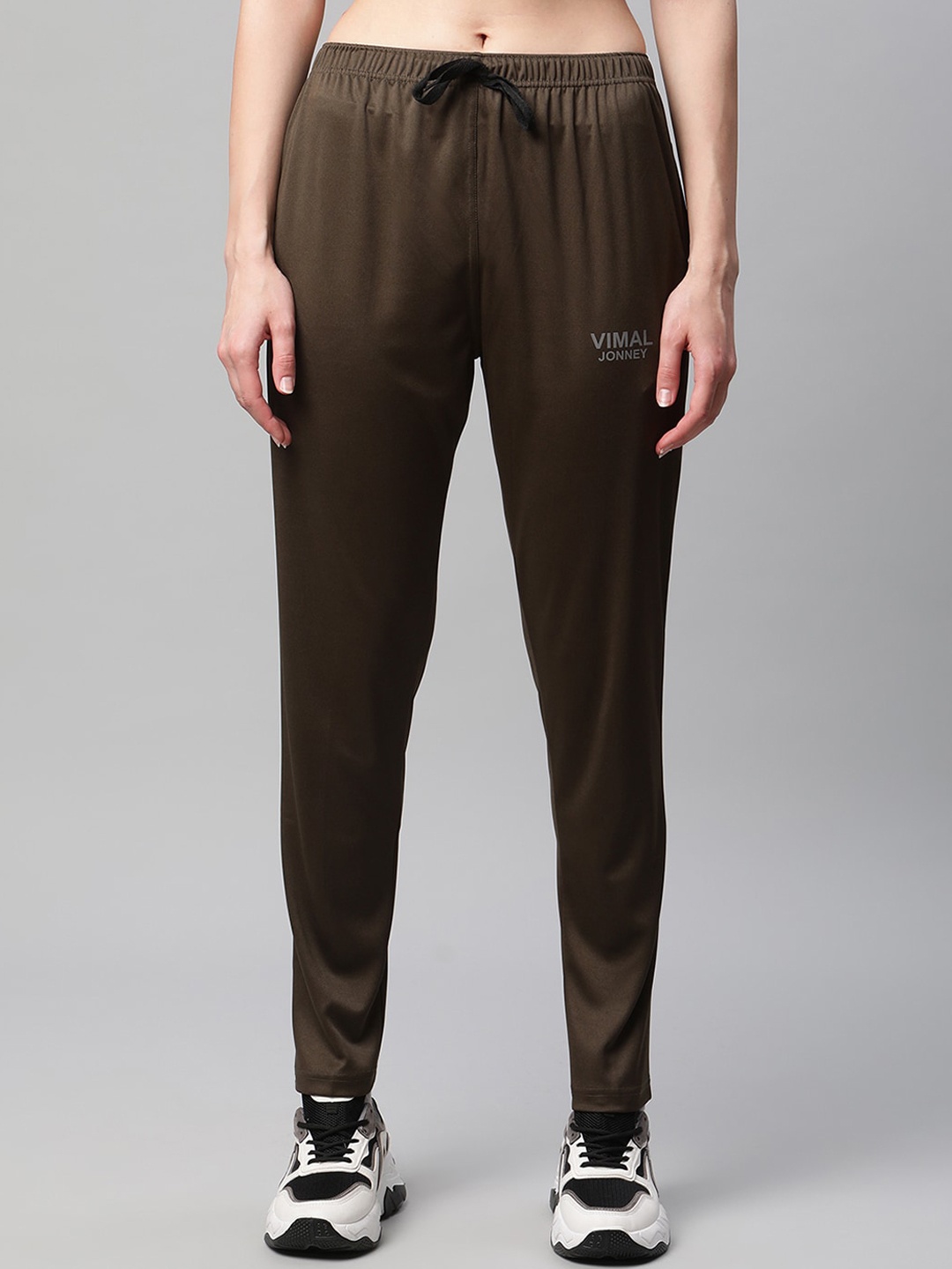 

MACK JONNEY JONNEY Women Olive-Green Solid Track Pant