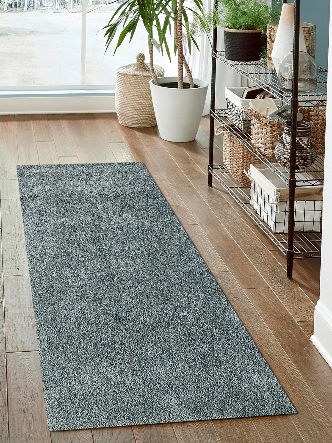 

OBSESSIONS Blue Solid Floor Runner