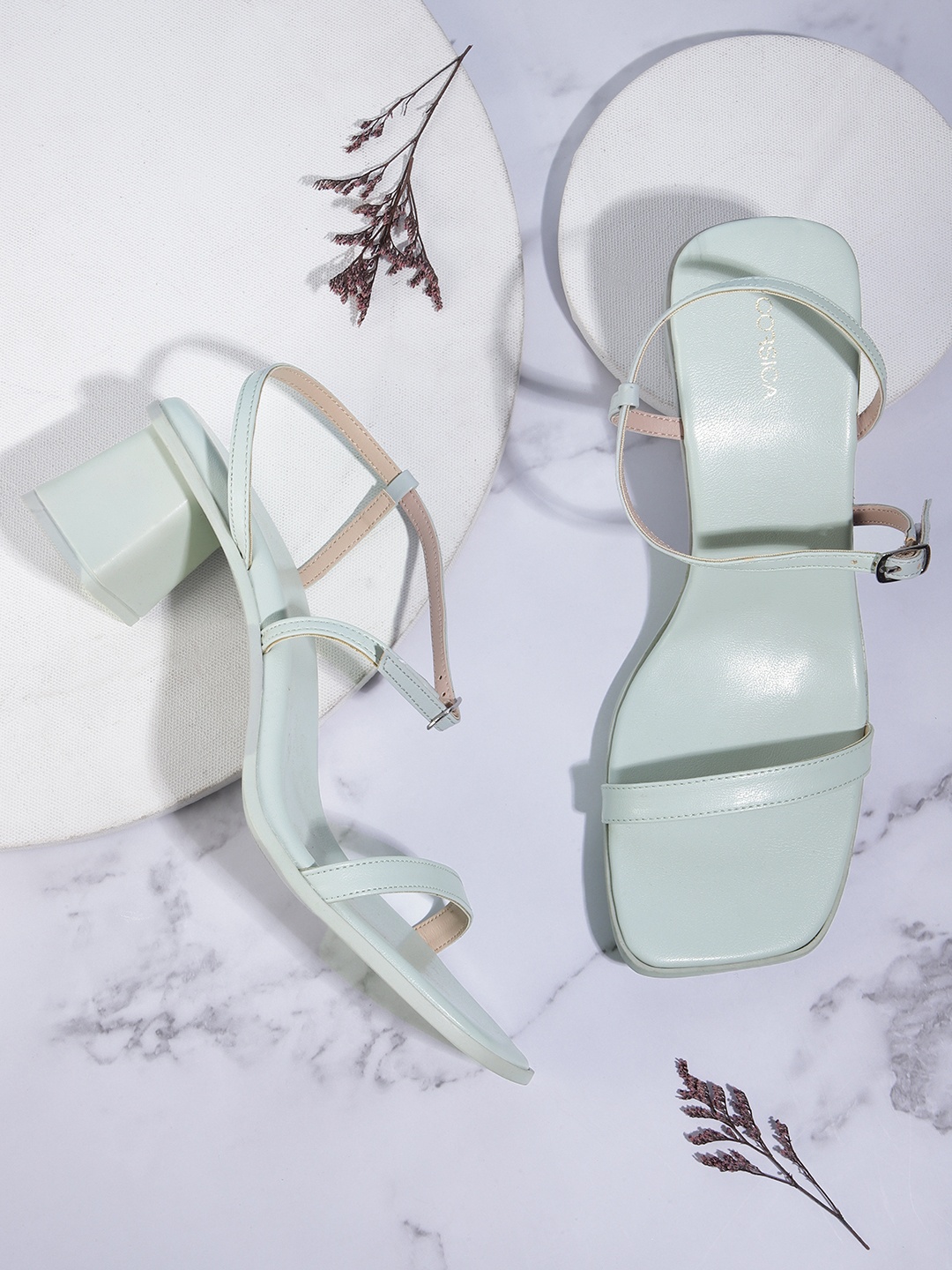 

CORSICA Women Mint Green Solid Block Heels
