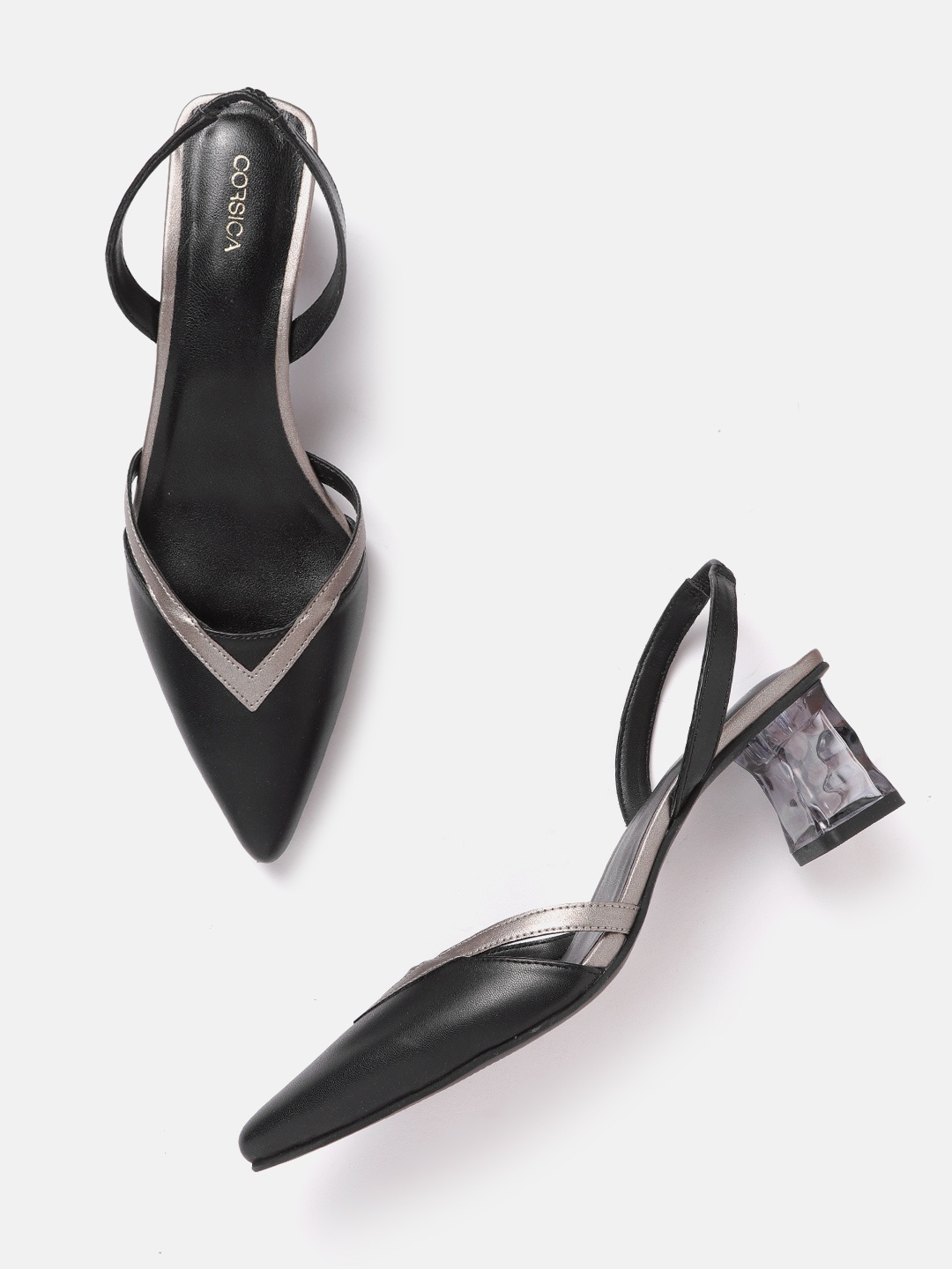 

CORSICA Women Black Solid Block Pumps