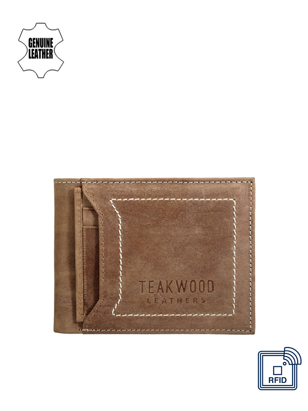 

Teakwood Leathers Men Brown Genuine Leather Wallet