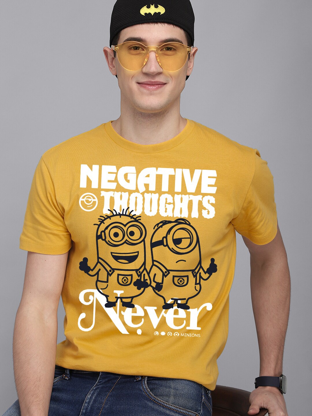 

Free Authority Men Yellow Minions Printed T-shirt