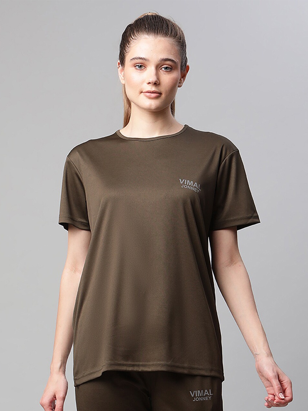 

MACK JONNEY JONNEY Women Olive Green T-shirt