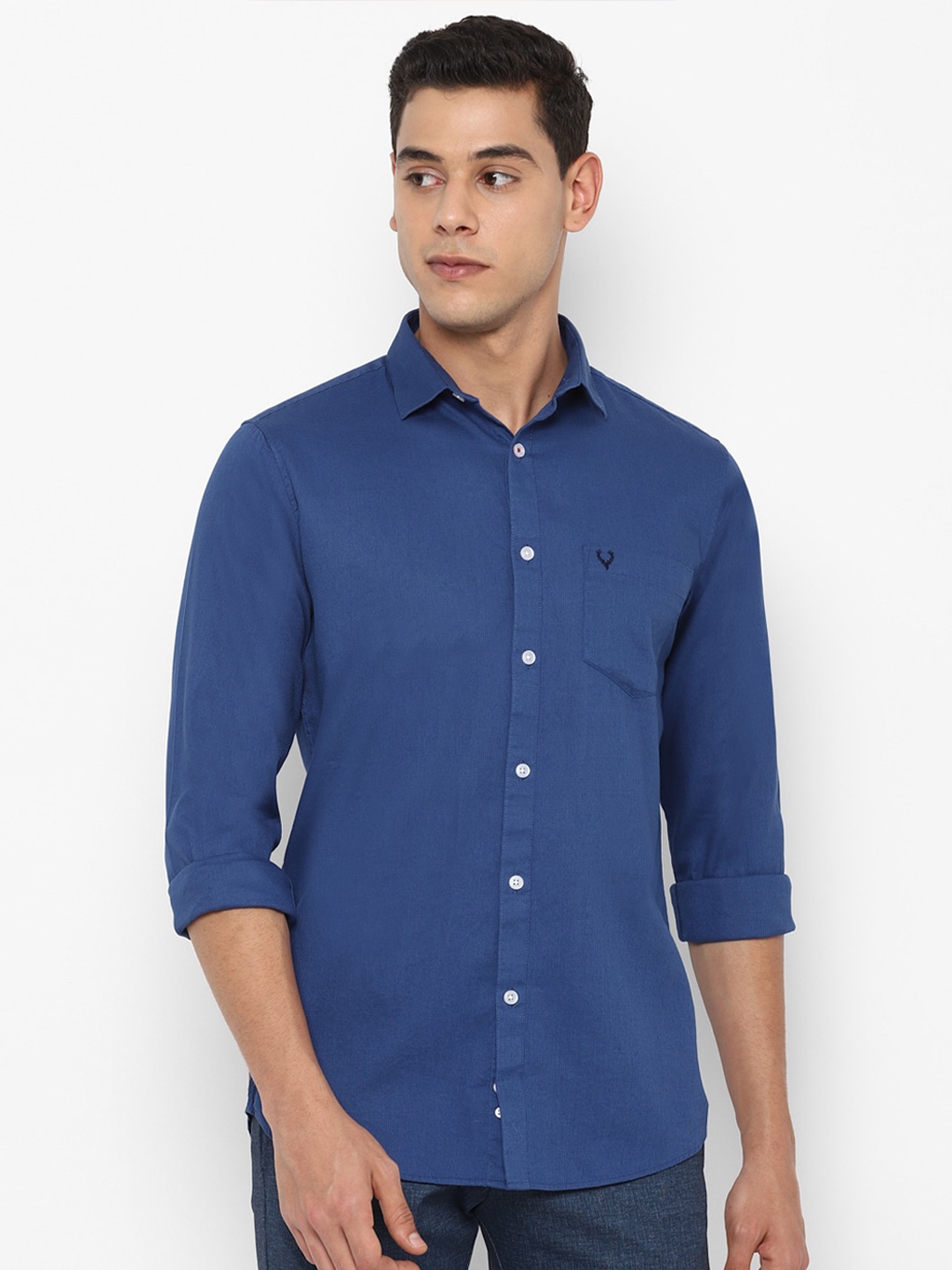 

Allen Solly Men Blue Slim Fit Casual Shirt