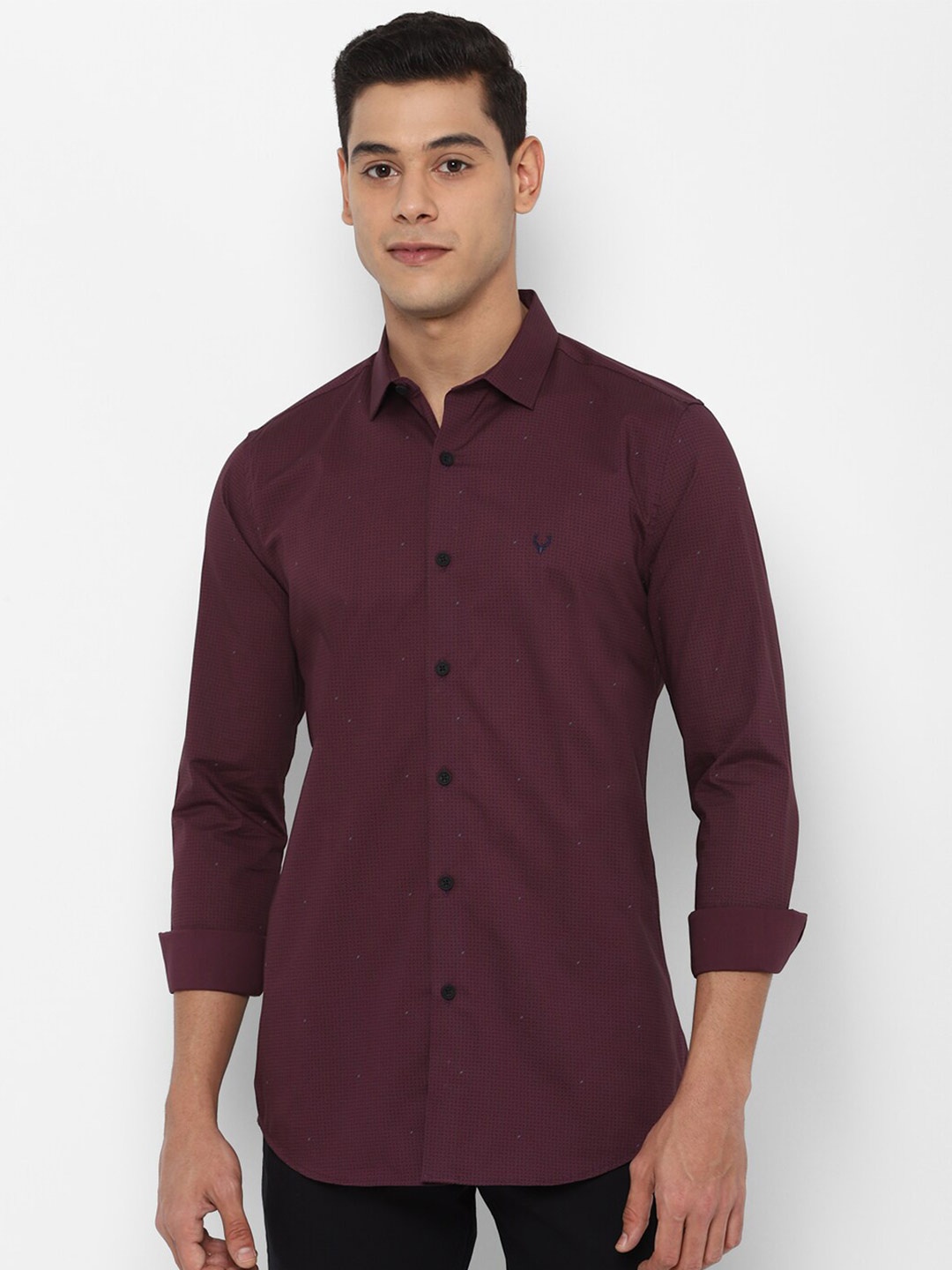 

Allen Solly Men Purple Slim Fit Checked Casual Shirt