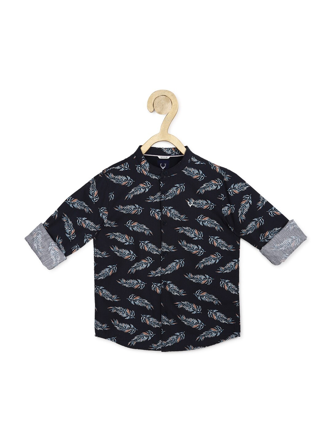

Allen Solly Junior Boys Black Printed Casual Shirt