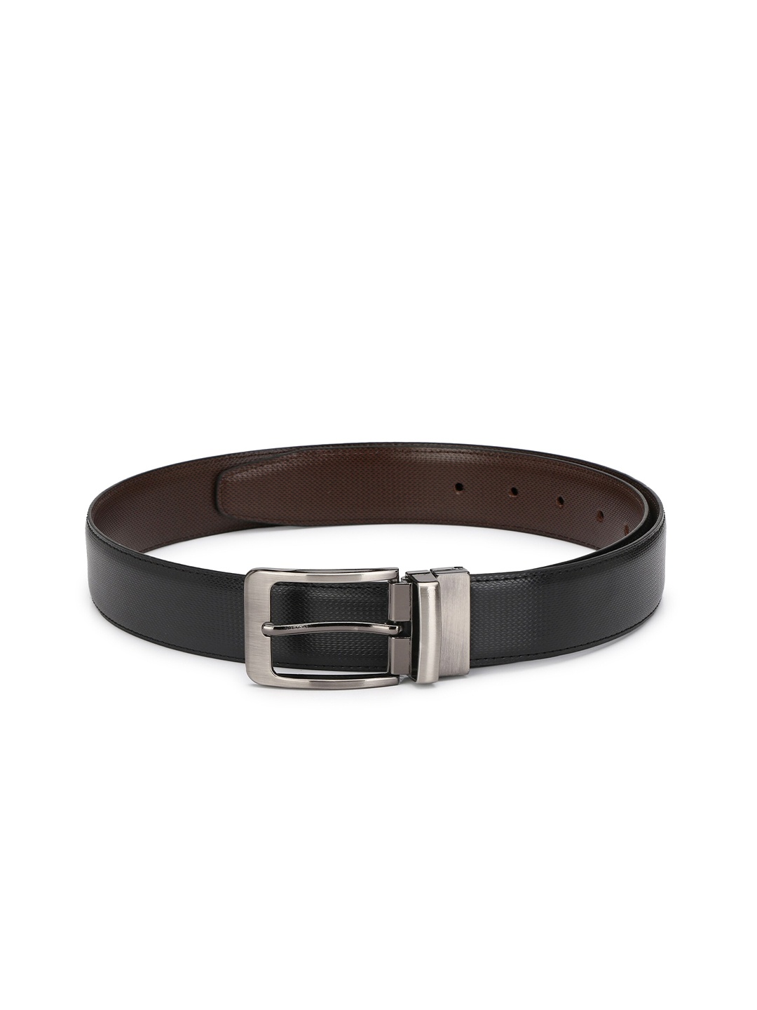 

thickskin Men Black & Brown Textured Reversible Formal Belt