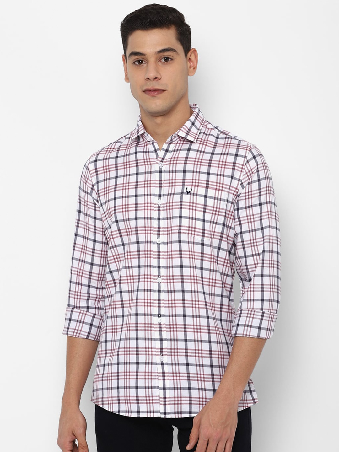 

Allen Solly Sport Men White Checked Casual Shirt