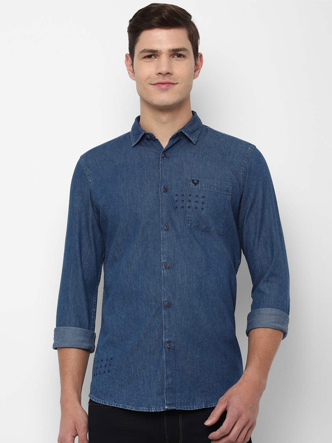 

Allen Solly Sport Men Navy Blue Casual Shirt