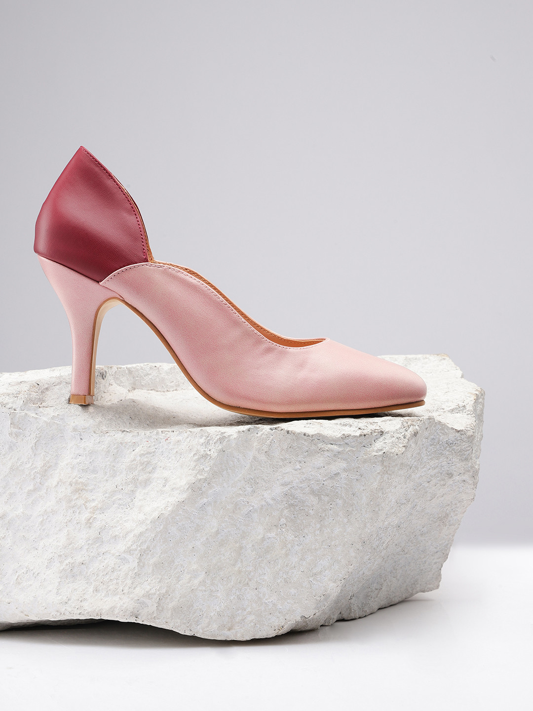

her by invictus Colourblocked Work Pumps, Pink