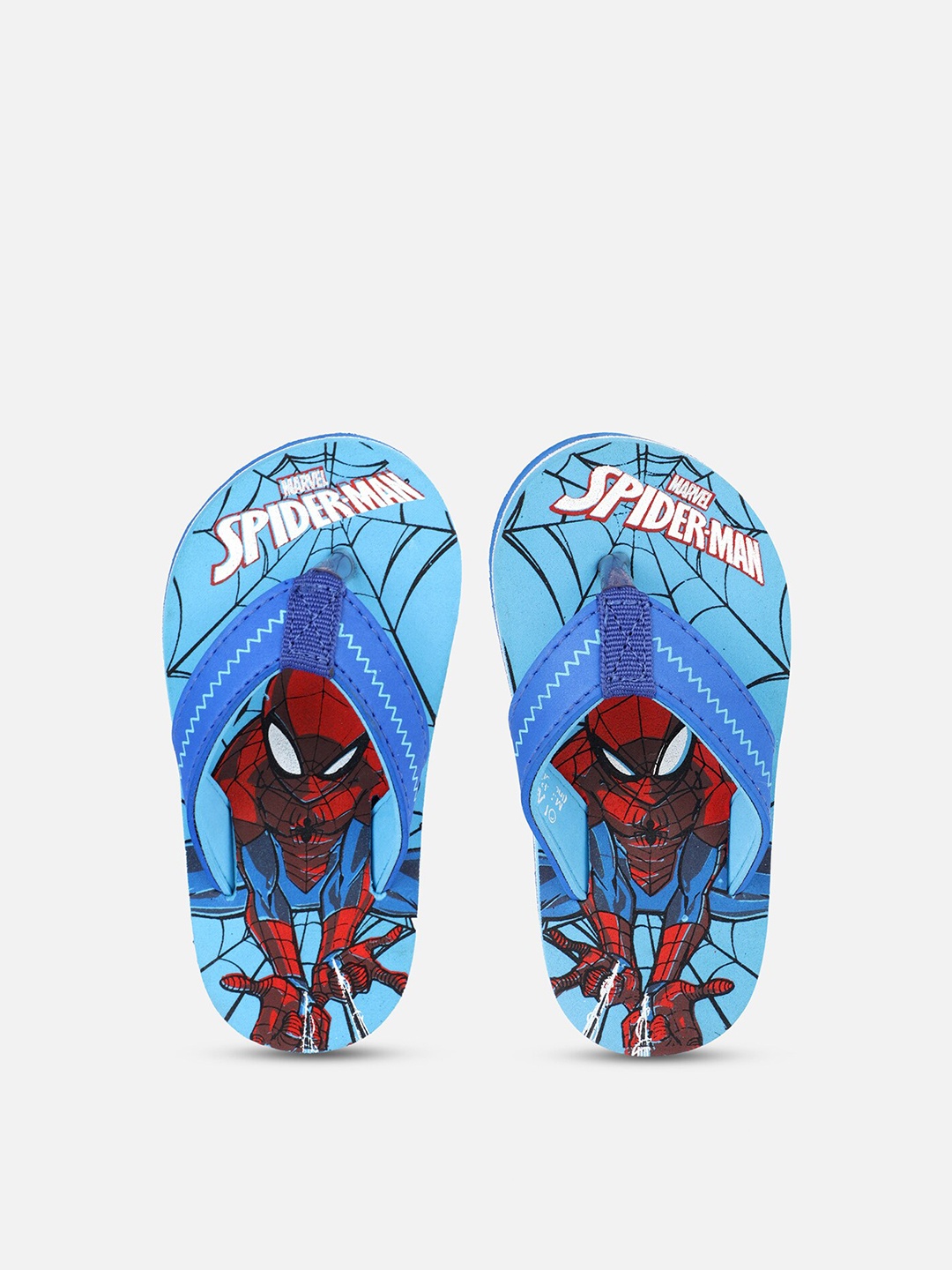 

Kids Ville Boys Blue & Red Printed Rubber Spiderman Featured Thong Flip-Flops