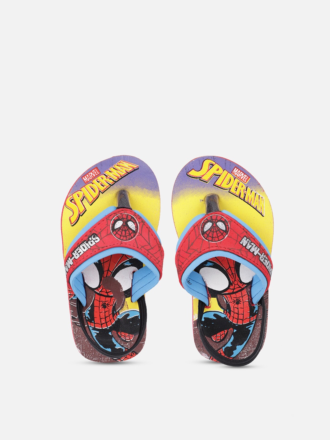 

Kids Ville Boys Yellow & Red Spiderman Printed Thong Flip Flops