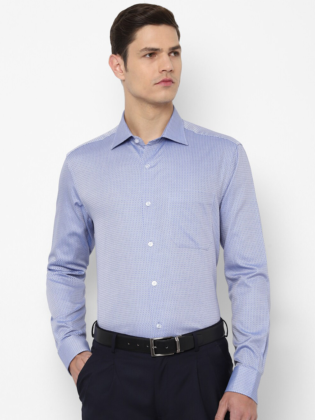 

Louis Philippe Men Blue Formal Shirt