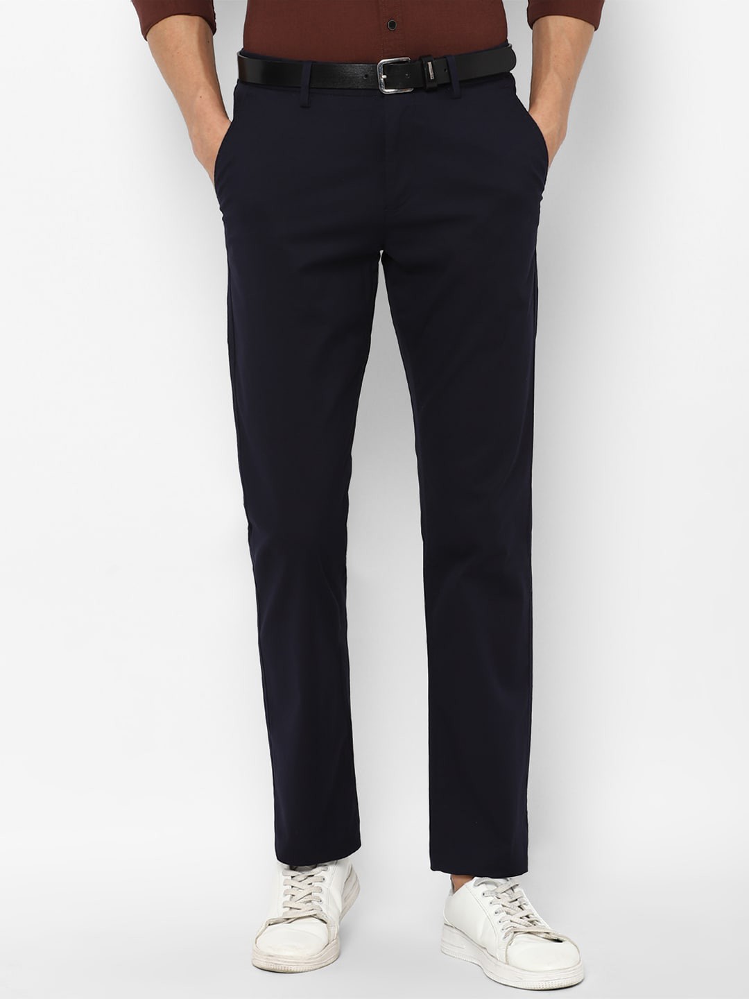 

Allen Solly Men Navy Blue Trousers