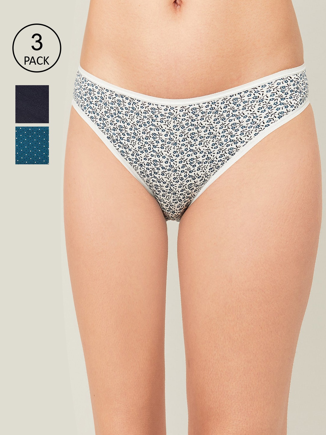 

Ginger by Lifestyle Women Pack Of 3 Assorted Bikini Briefs, Green