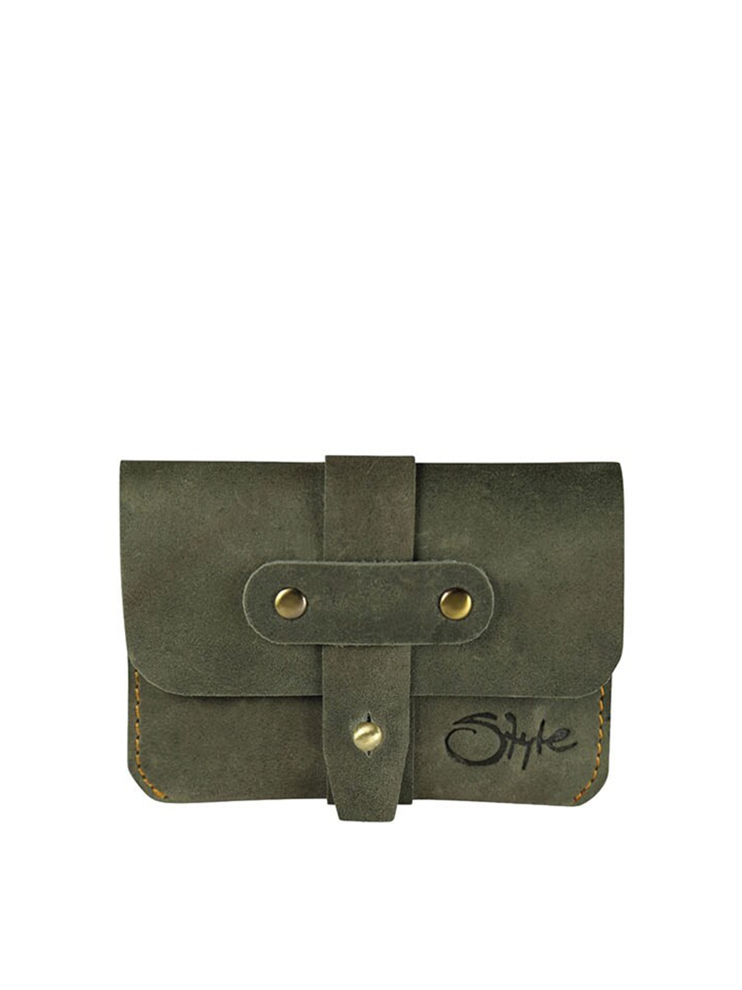 

Style SHOES Unisex Green Leather Envelope