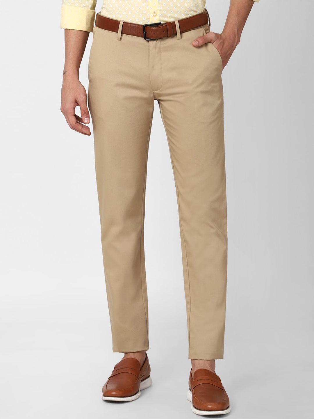 

Peter England Casuals Men Khaki Slim Fit Chinos Trousers