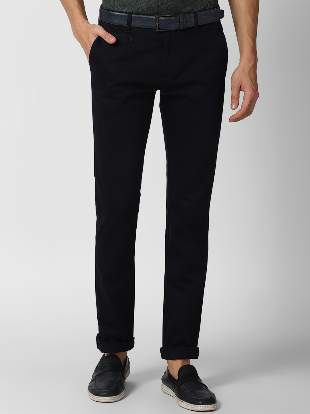 

V Dot Men Black Slim Fit Trousers