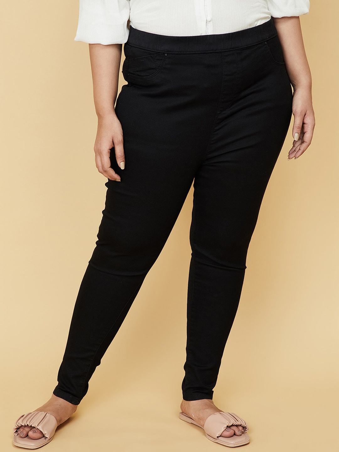 

max Women Plus Size Black Jeans
