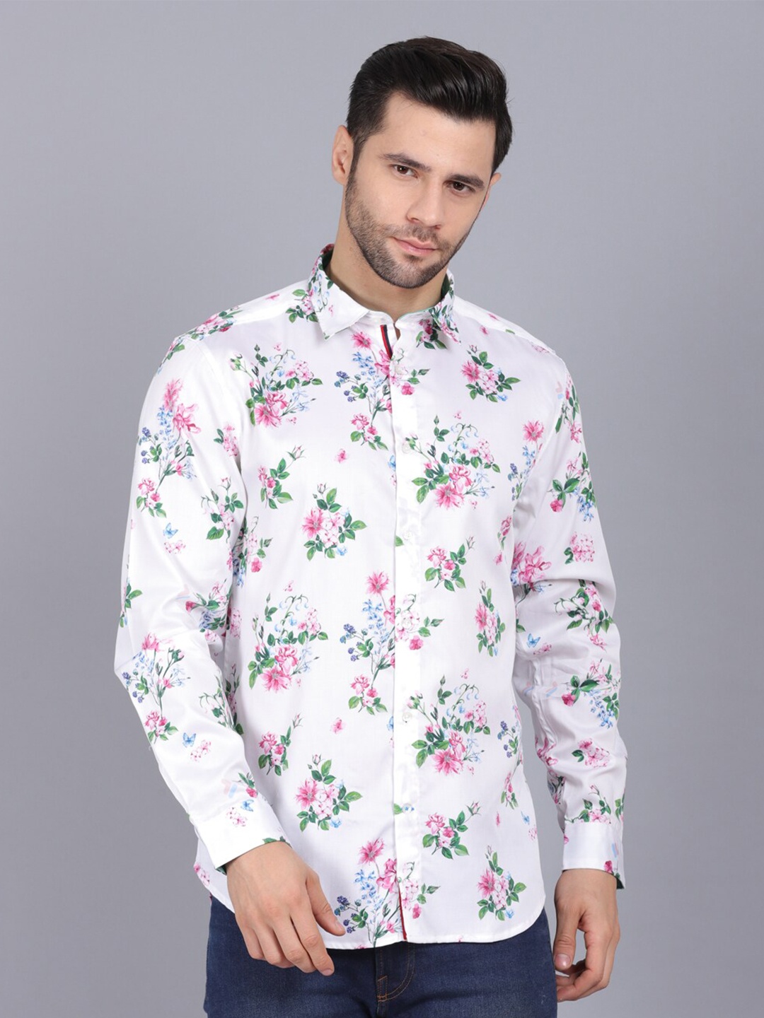 

CANOE Men Pink Original Slim Fit Floral Printed Casual Shirt