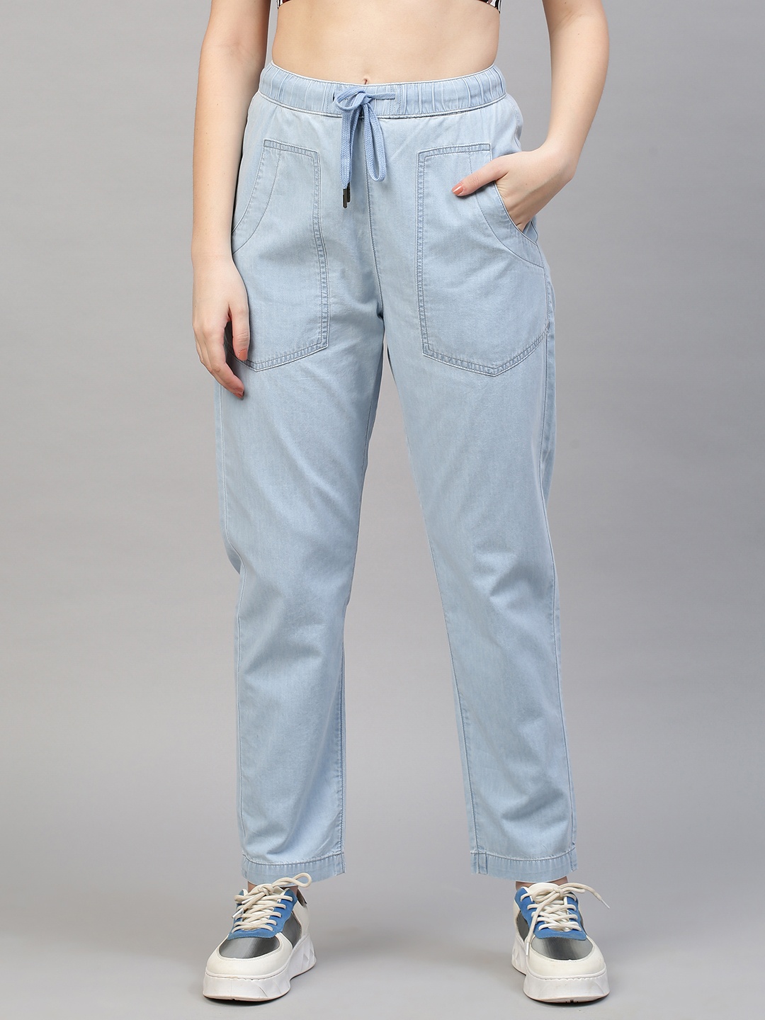 

TARAMA Women Blue Relaxed Fit High-Rise Jeans