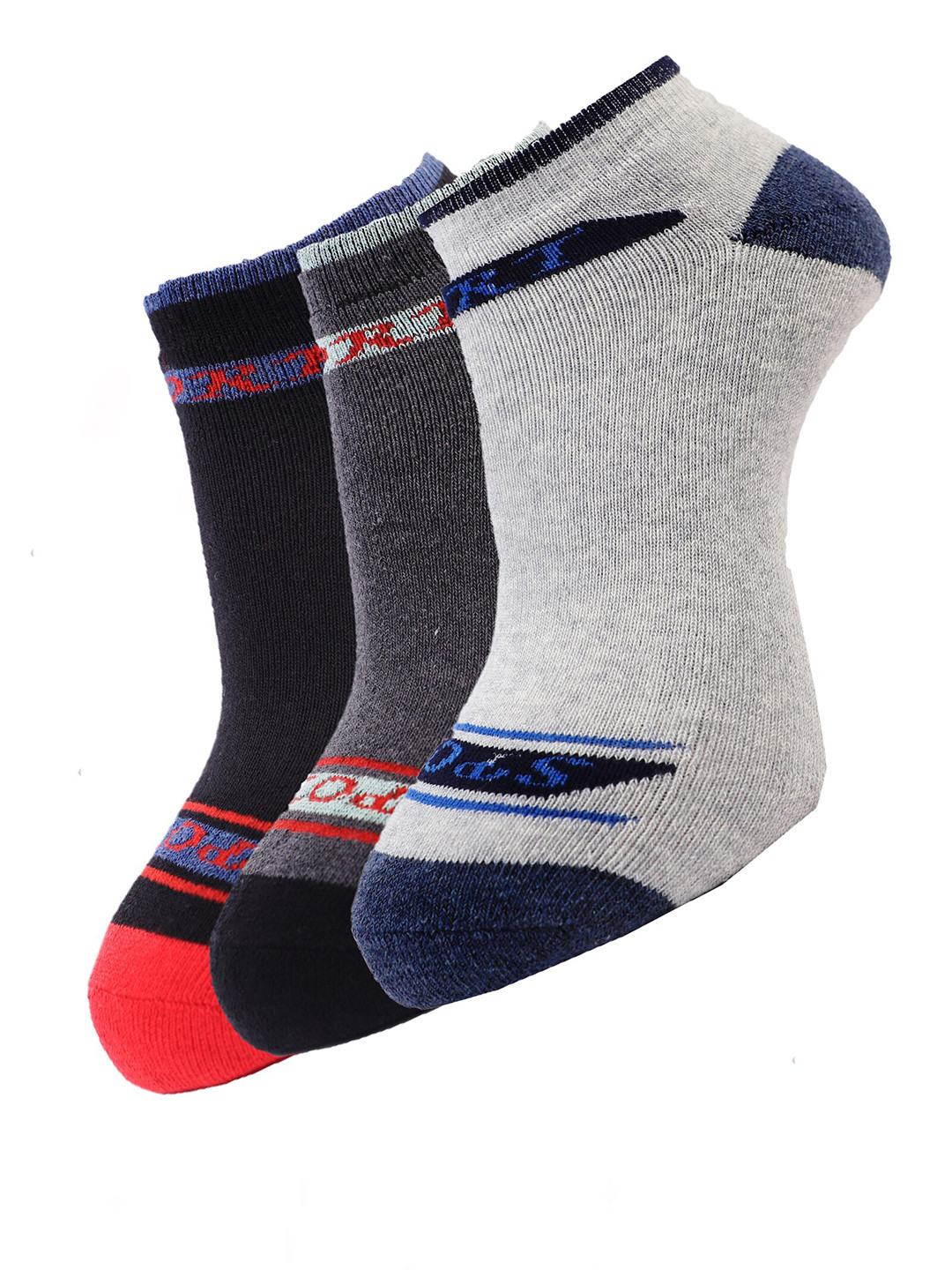 

Dollar Socks Men Pack Of 3 Assorted Cotton Ankle Length Socks