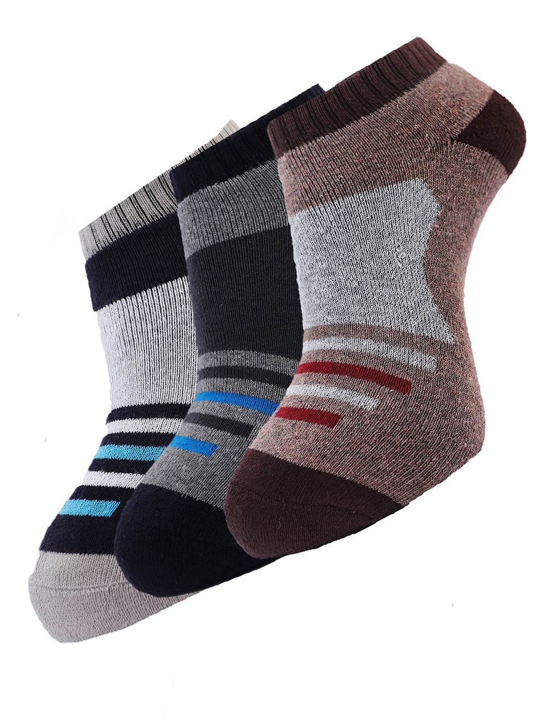 Dollar Socks Men Pack Of 3 Assorted Cotton Ankle Length Socks