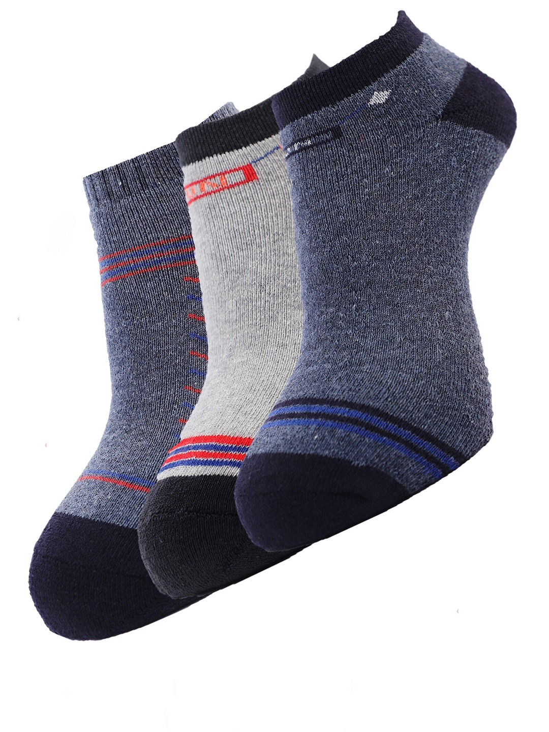

Dollar Socks Men Pack of 3 Assorted Ankle-Length Cotton Socks