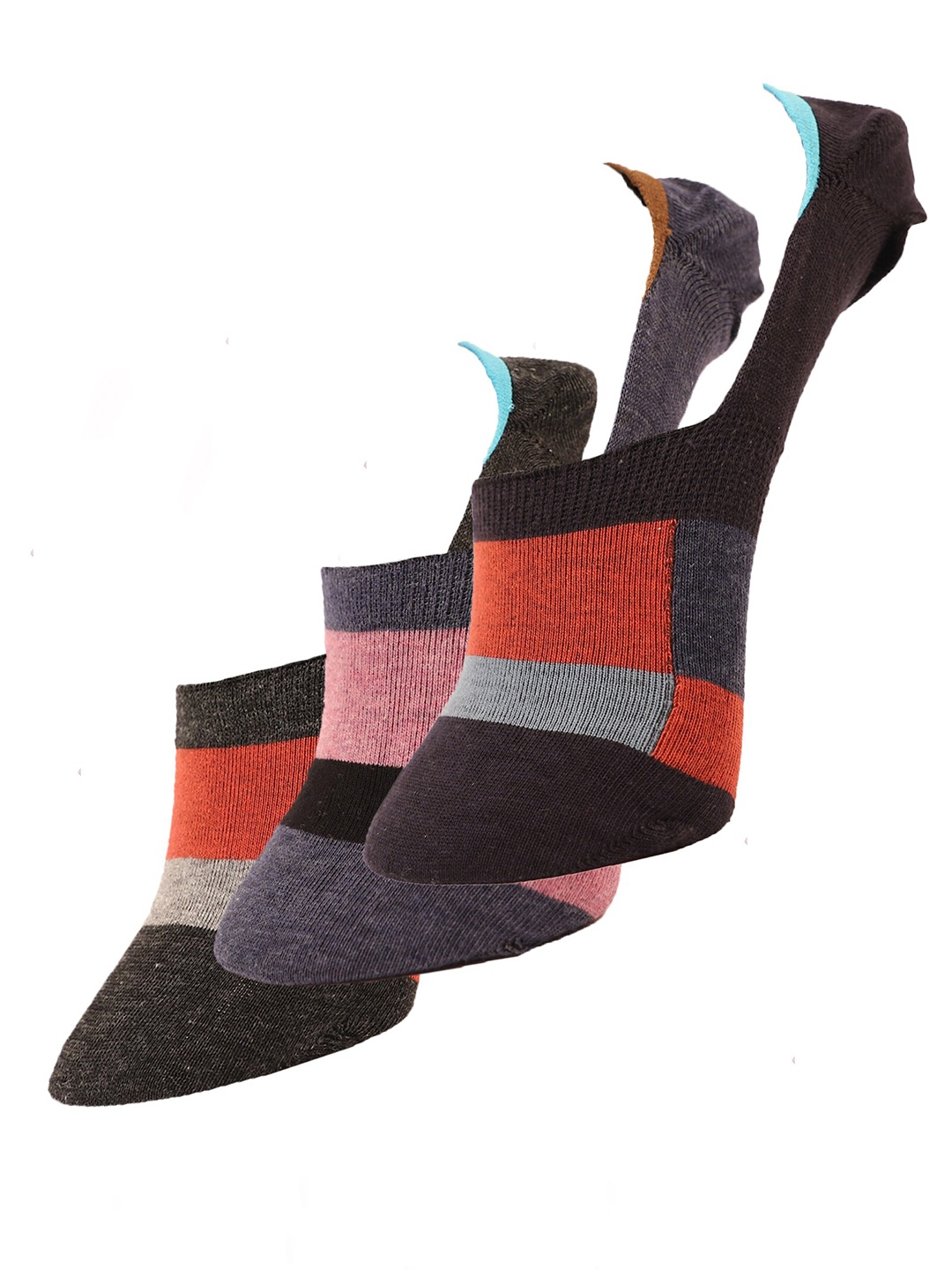 

Dollar Socks Men Pack Of 3 Assorted Cotton Shoe Liners
