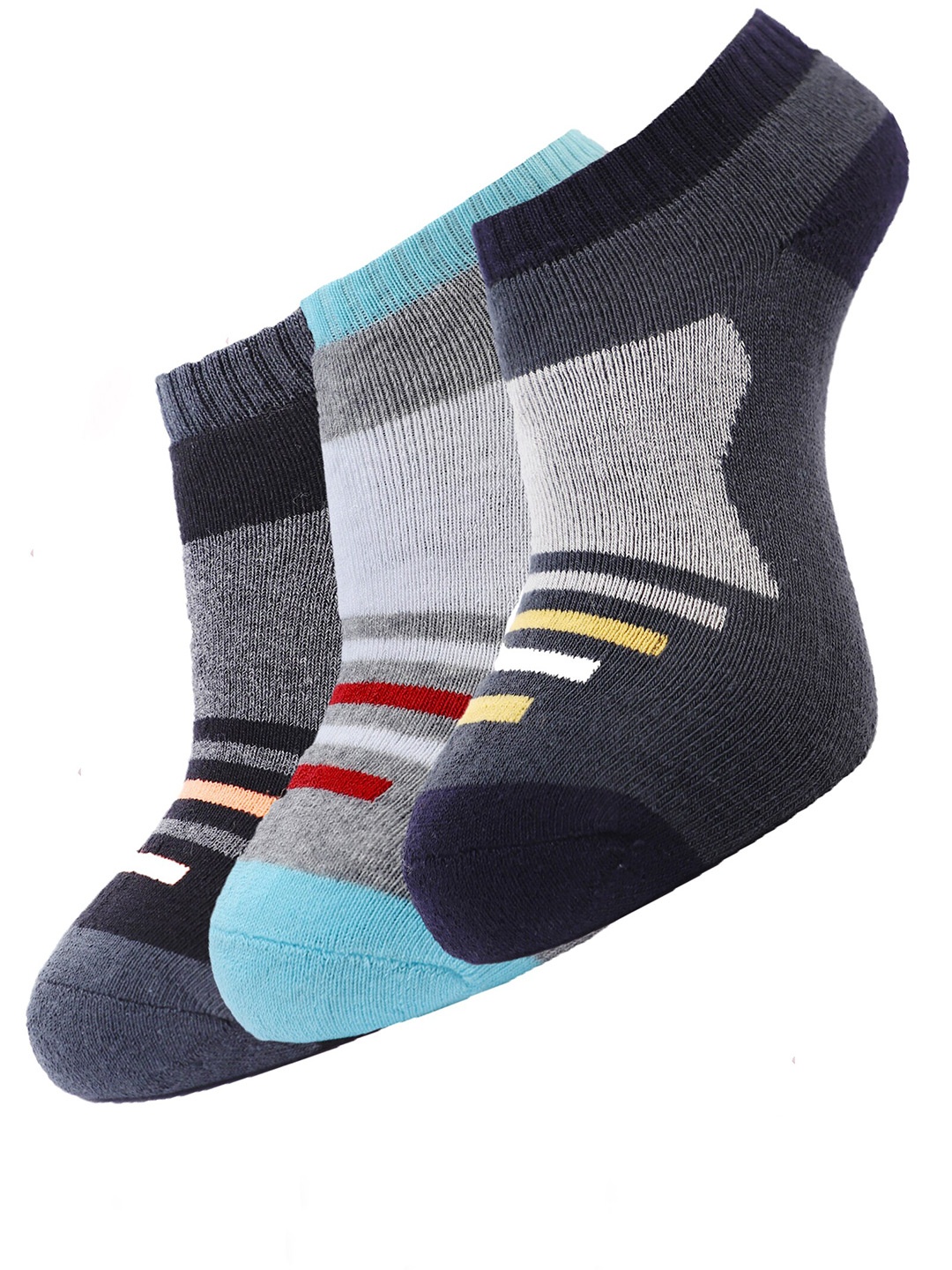 

Dollar Socks Men Pack Of 3 Assorted Patterned Cotton Ankle Length Socks