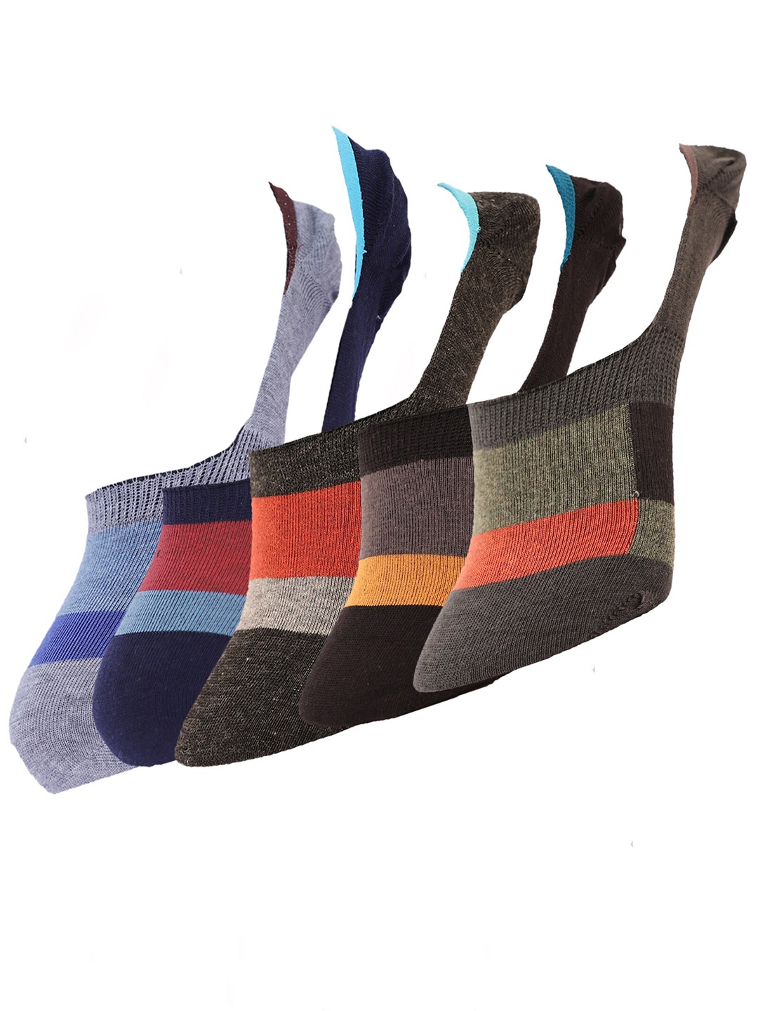 

Dollar Socks Men Pack of 5 Assorted Patterned Shoe Liners