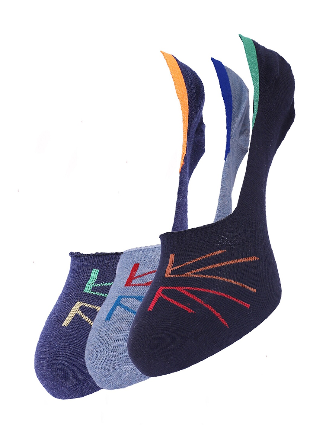 

Dollar Socks Men Pack of 3 Assorted Cotton Shoe Liners