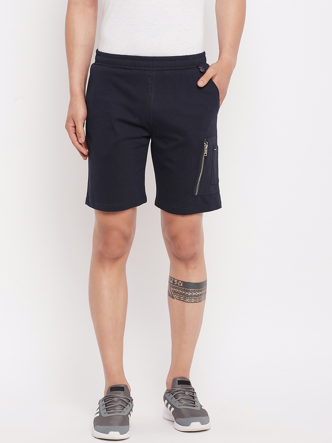 

Okane Men Navy Blue Sports Shorts