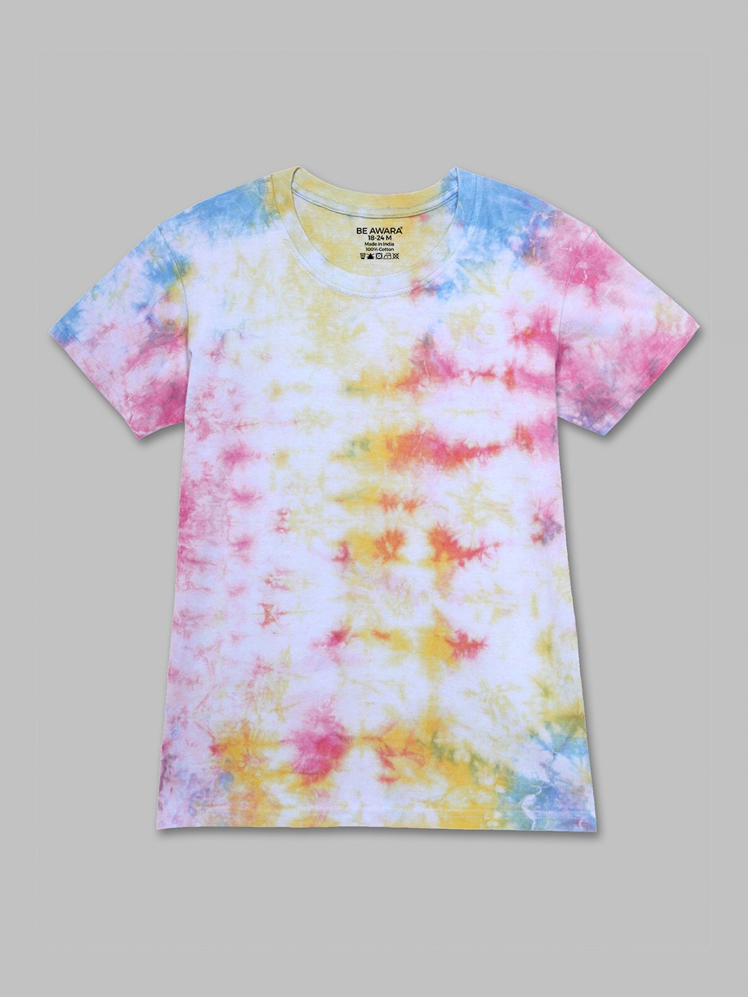 

BE AWARA Kids Multicoloured Tie and Dye Dyed T-shirt, Multi