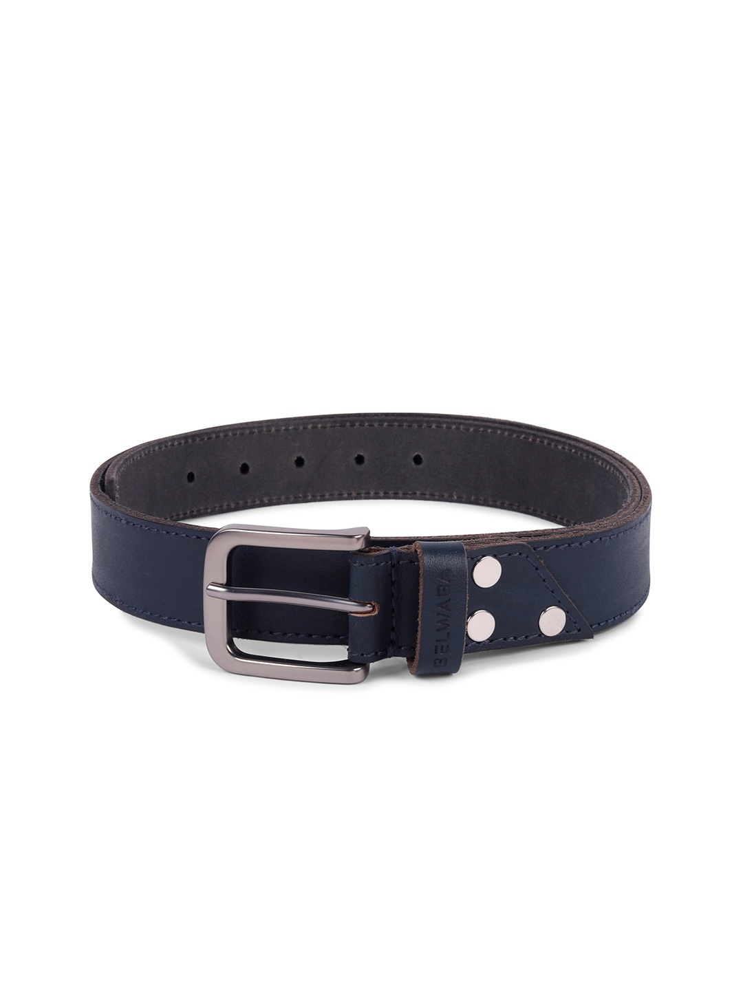 

Belwaba Men Navy Blue Leather Formal Belt