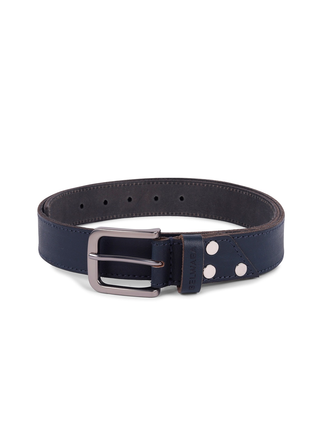 

Belwaba Men Navy Blue Textured Leather Formal Belt