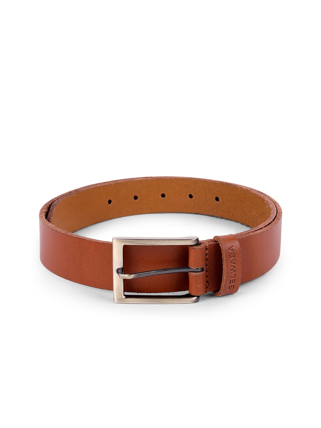 

Belwaba Men Tan Leather Formal Belt