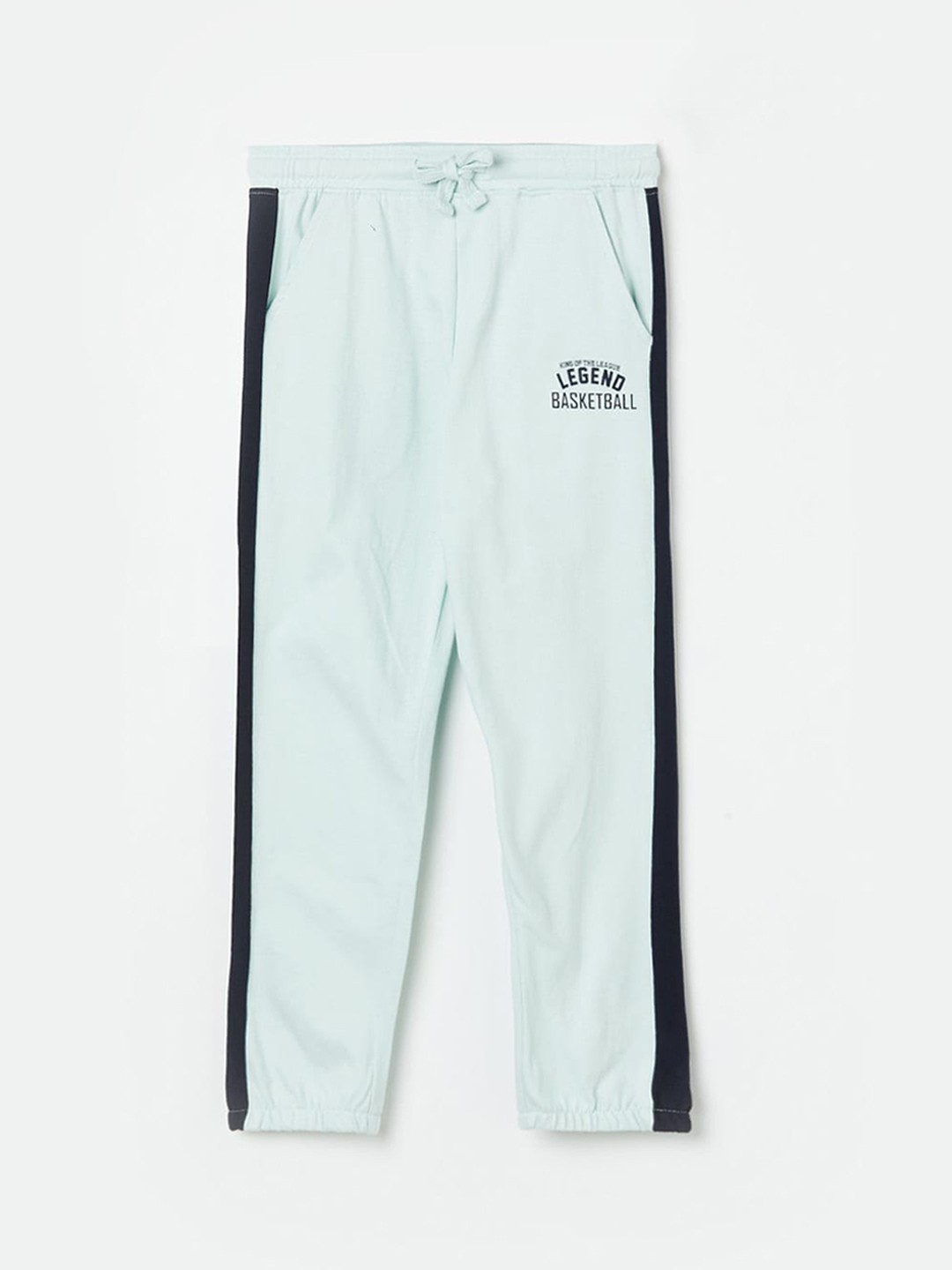 

Fame Forever by Lifestyle Boys Sage Green Solid Pure Cotton Track Pants