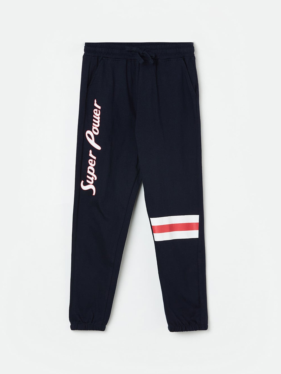 

Fame Forever by Lifestyle Boys Navy Blue Solid Pure Cotton Joggers