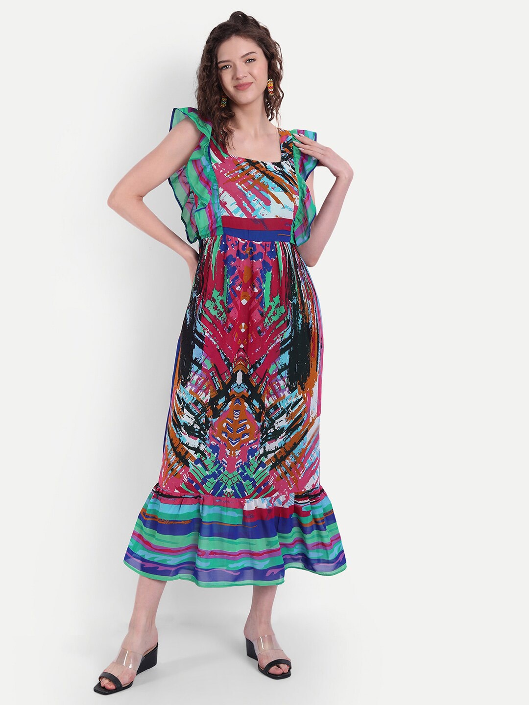 

MINGLAY Multicoloured Maxi Dress, Multi