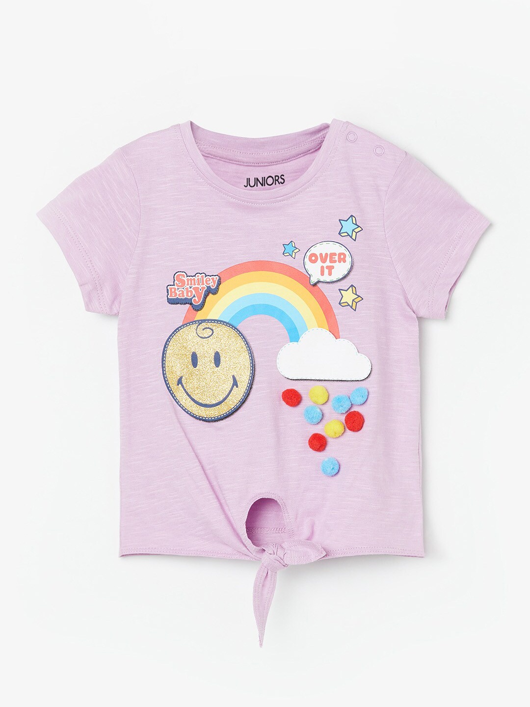 

Juniors Lavender Print Pure Cotton Top