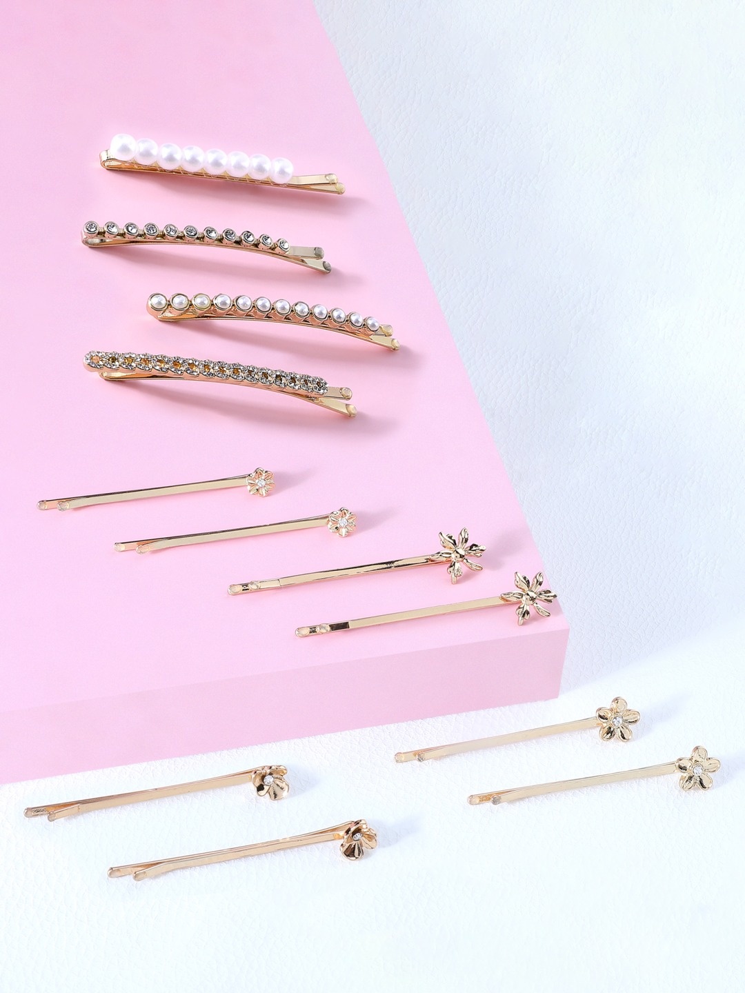 

AMI Women Set of 12 Gold-Toned Embellished Bobby Pins