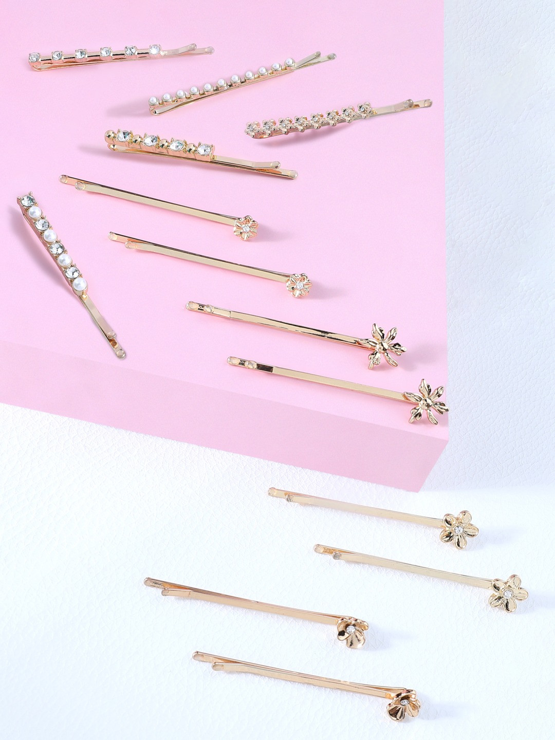 

AMI Women Set of 13 Gold-Toned Embellished Bobby Pins