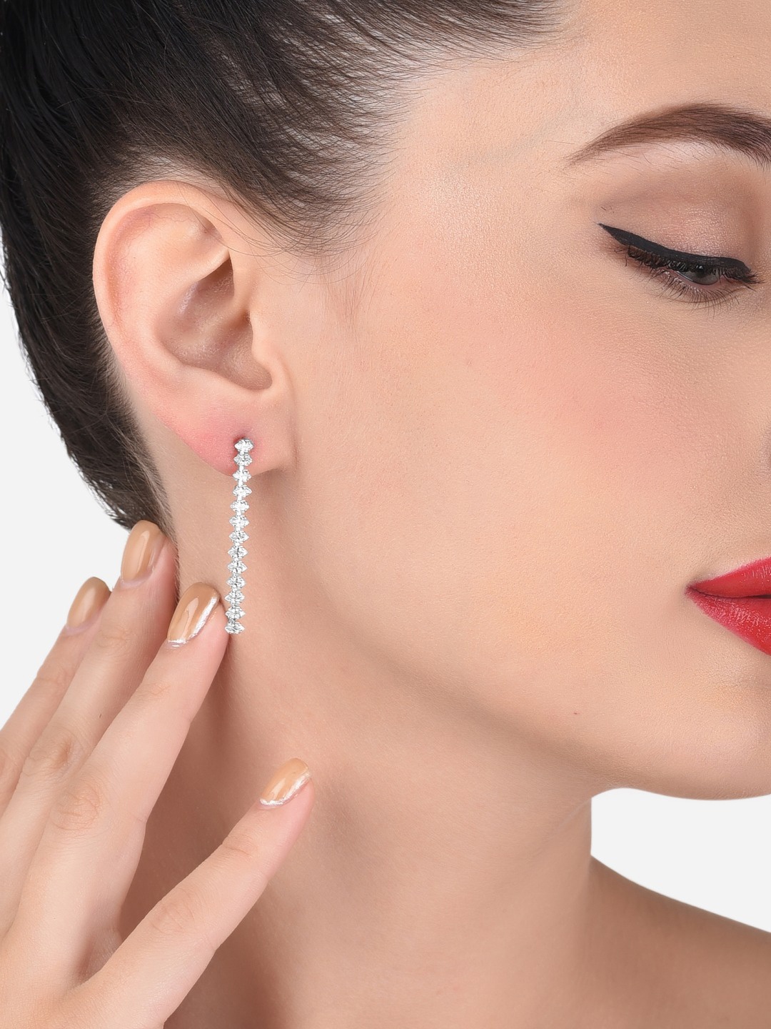 

AMI Silver-Toned Classic Drop Earrings