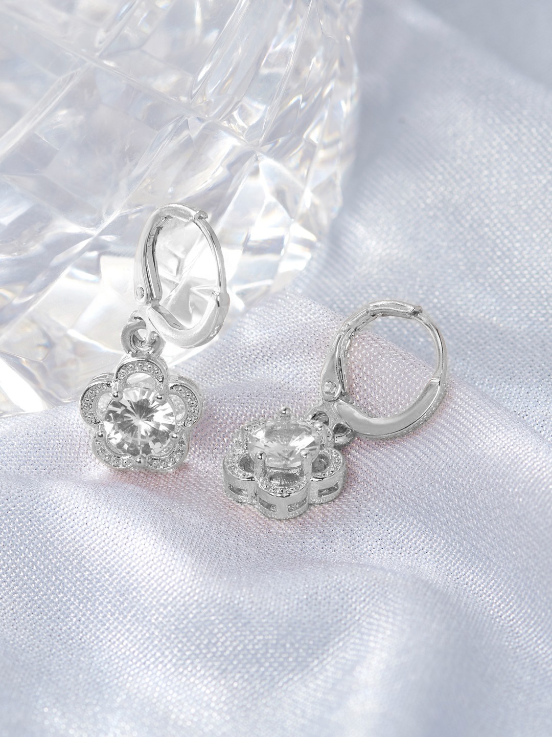 

AMI Silver-Toned Contemporary Studs Earrings